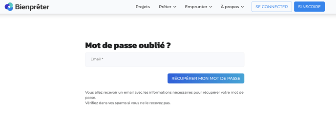 Mot de passe oublié